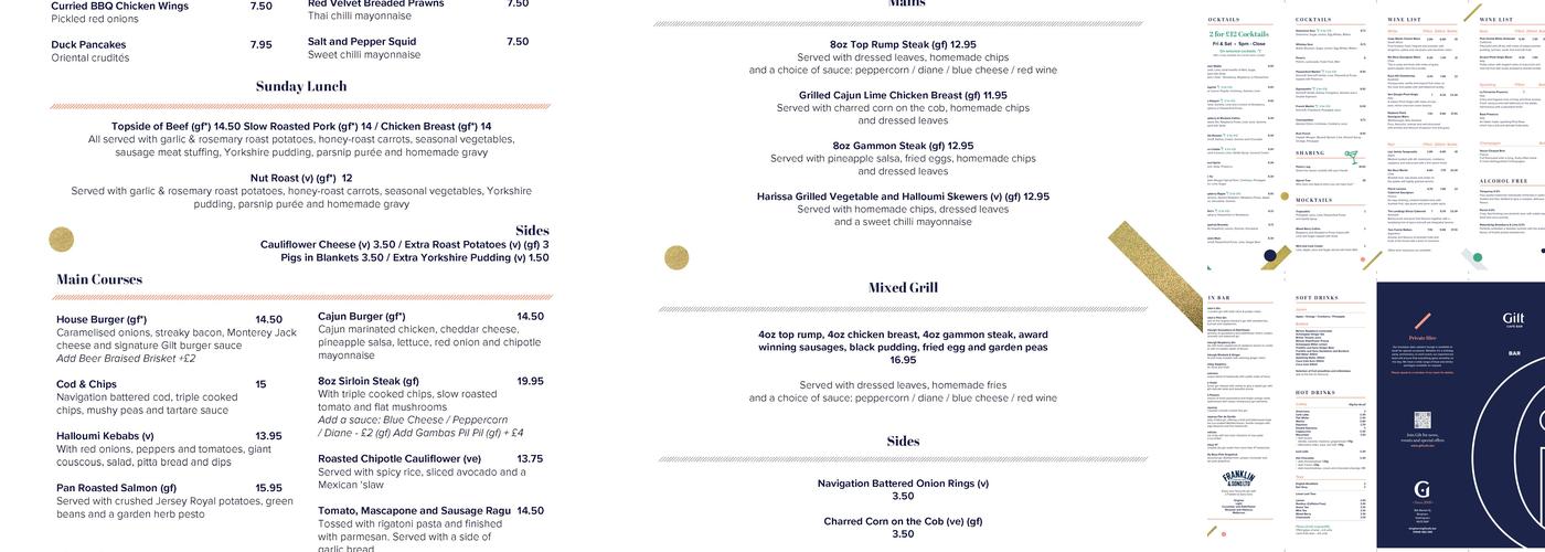 Gilt - Bingham Menu
