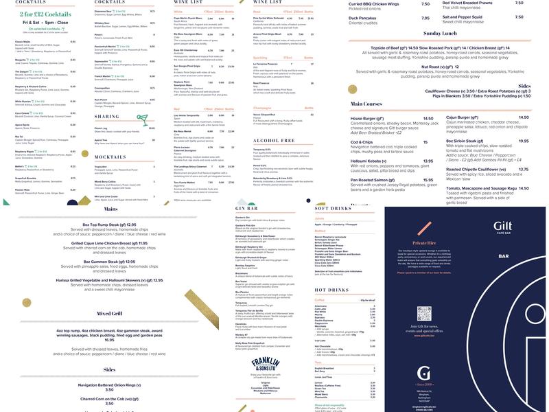 Gilt - Bingham Menu