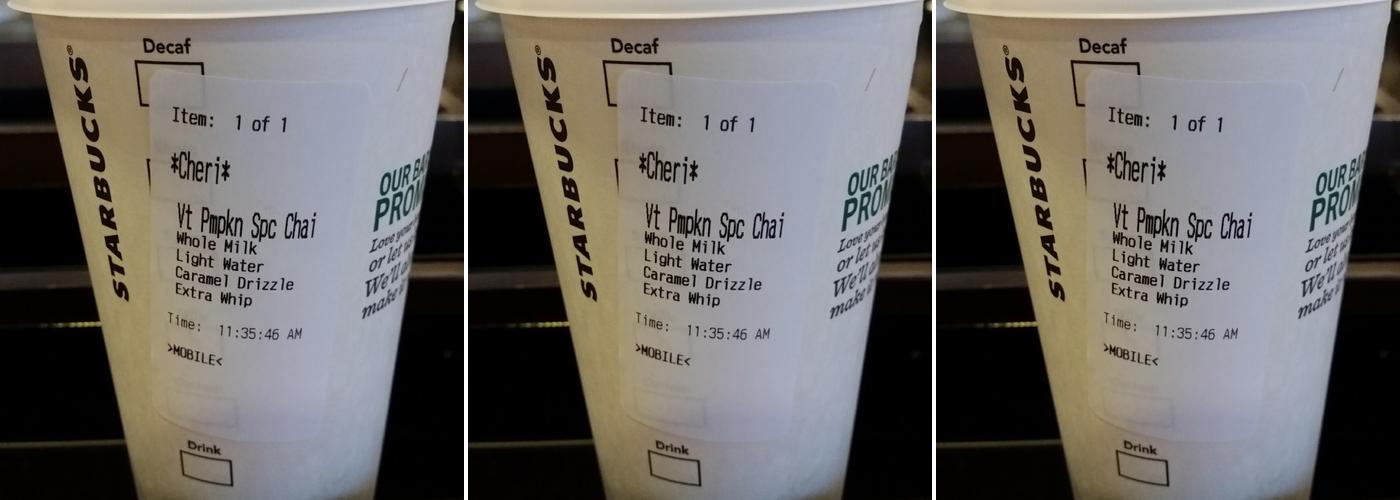 Starbucks Menu