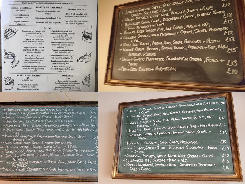 The Bridge Inn Menu