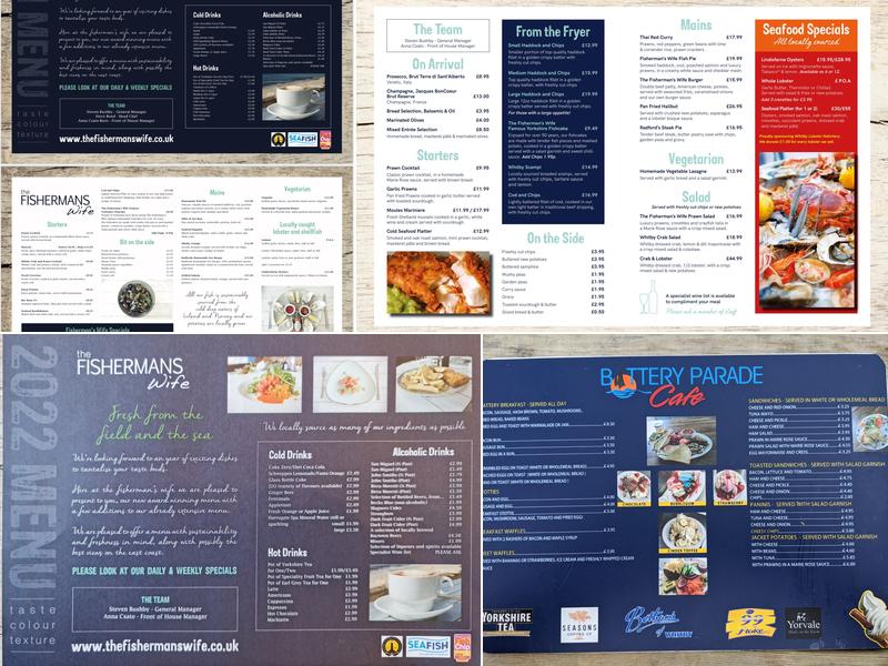 The Fisherman's Wife Whitby Menu