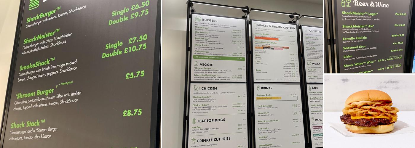 Shake Shack Brent Cross Menu