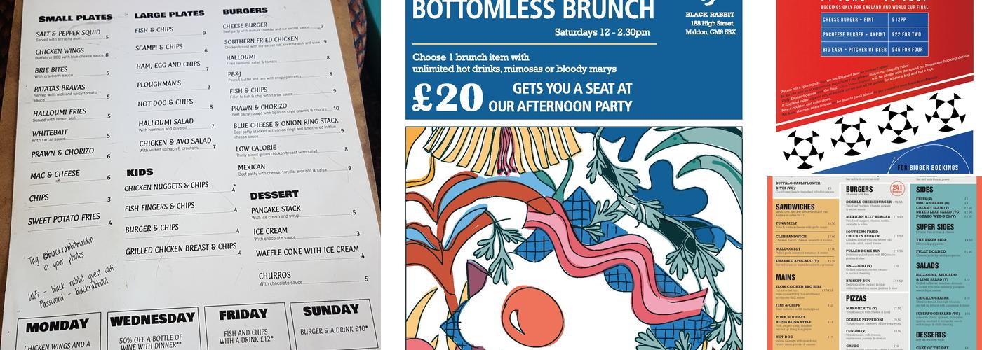 Black Rabbit Pub Menu