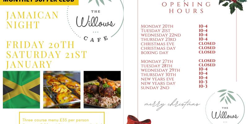 Willows Cafe Menu