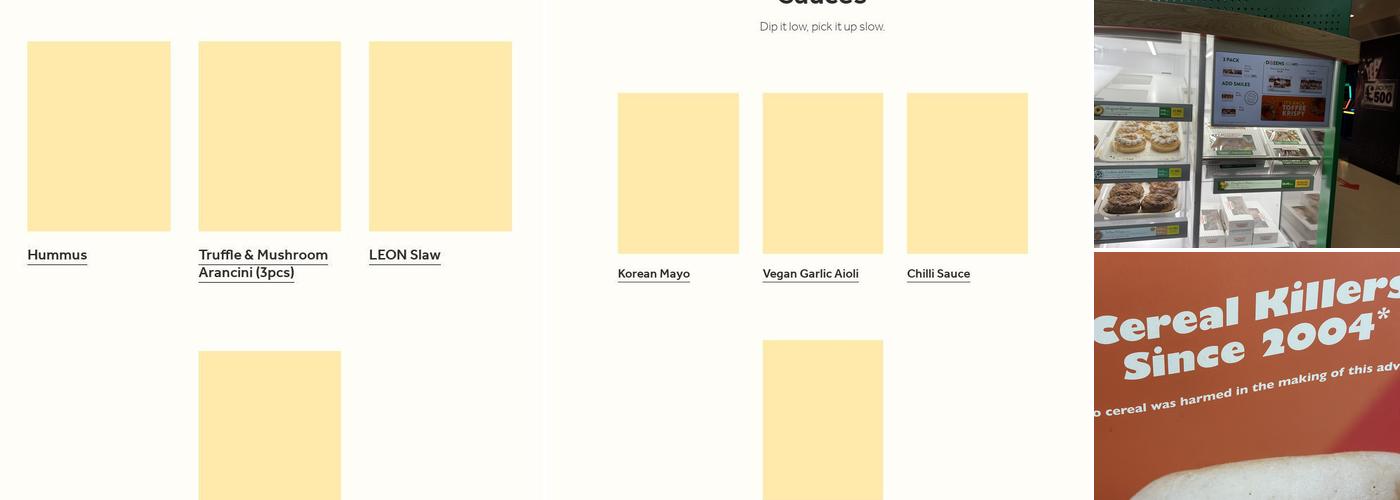 LEON Norton Canes Menu