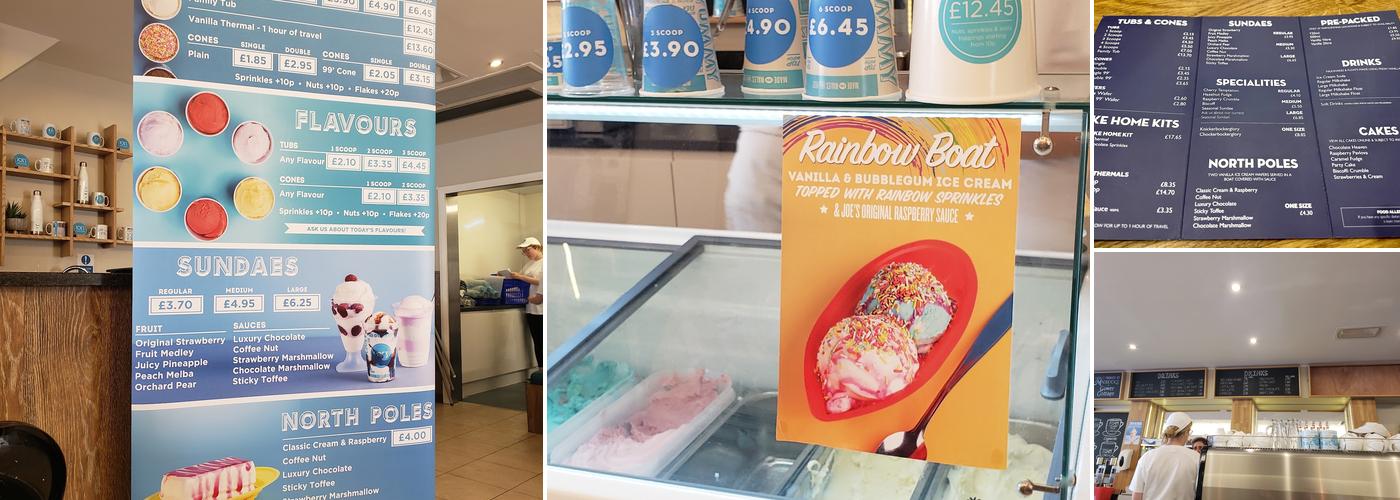 Joe's Ice Cream Parlour Menu