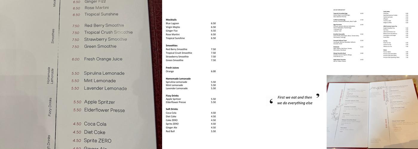 Apple Butter Cafe Menu