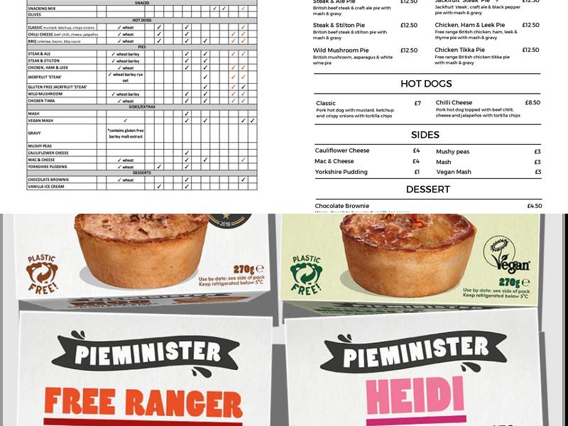 The Nellie Dean Menu