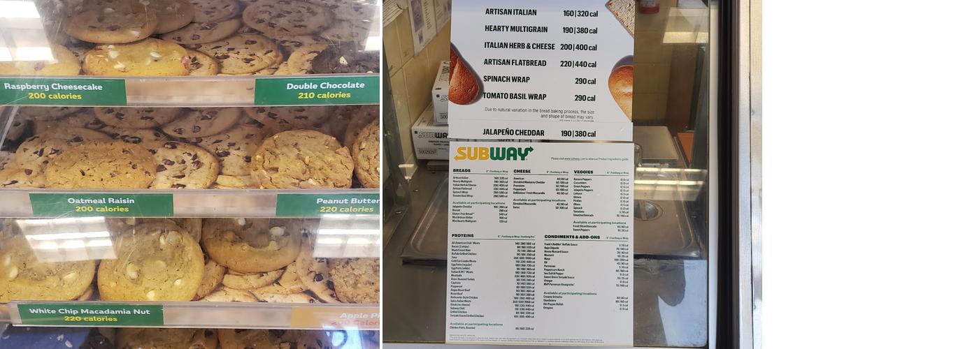 Subway Menu