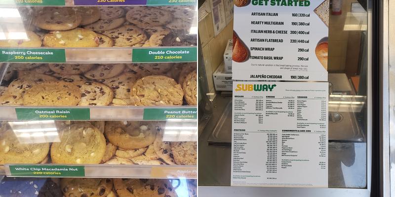 Subway Menu