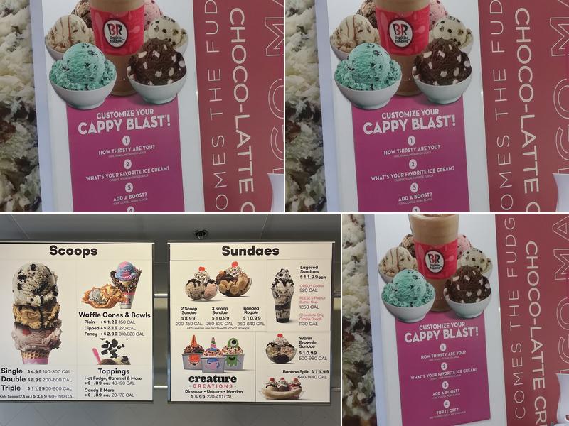 Baskin-Robbins Menu