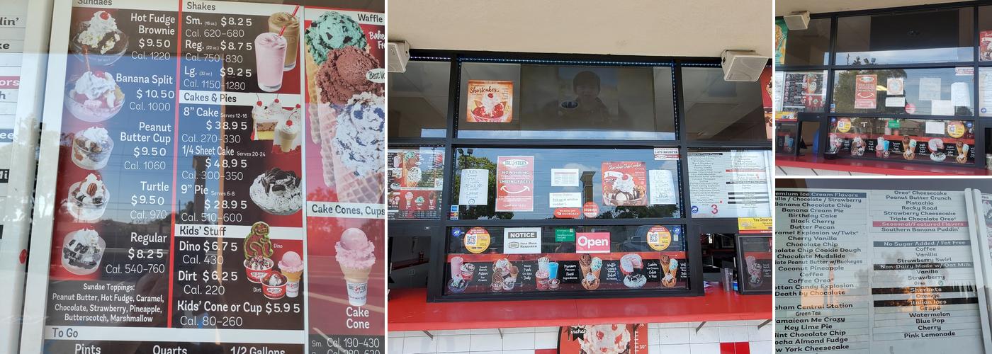 Bruster's Real Ice Cream Menu