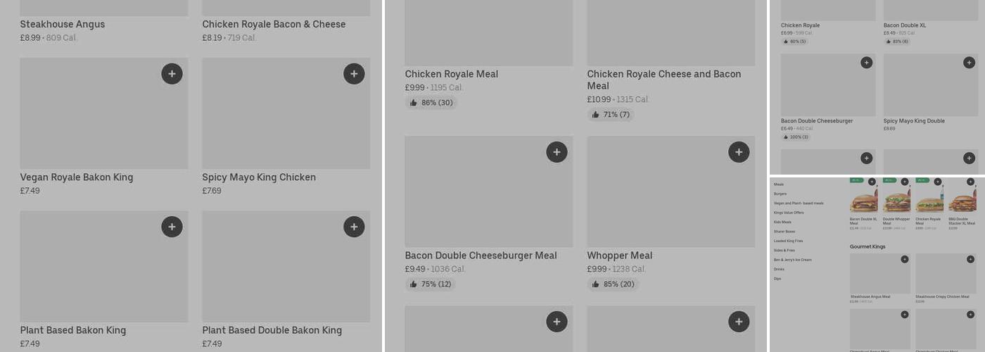 Burger King Menu