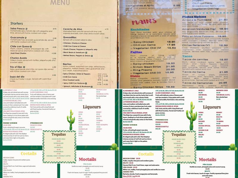 Miros Cantina Mexicana Menu
