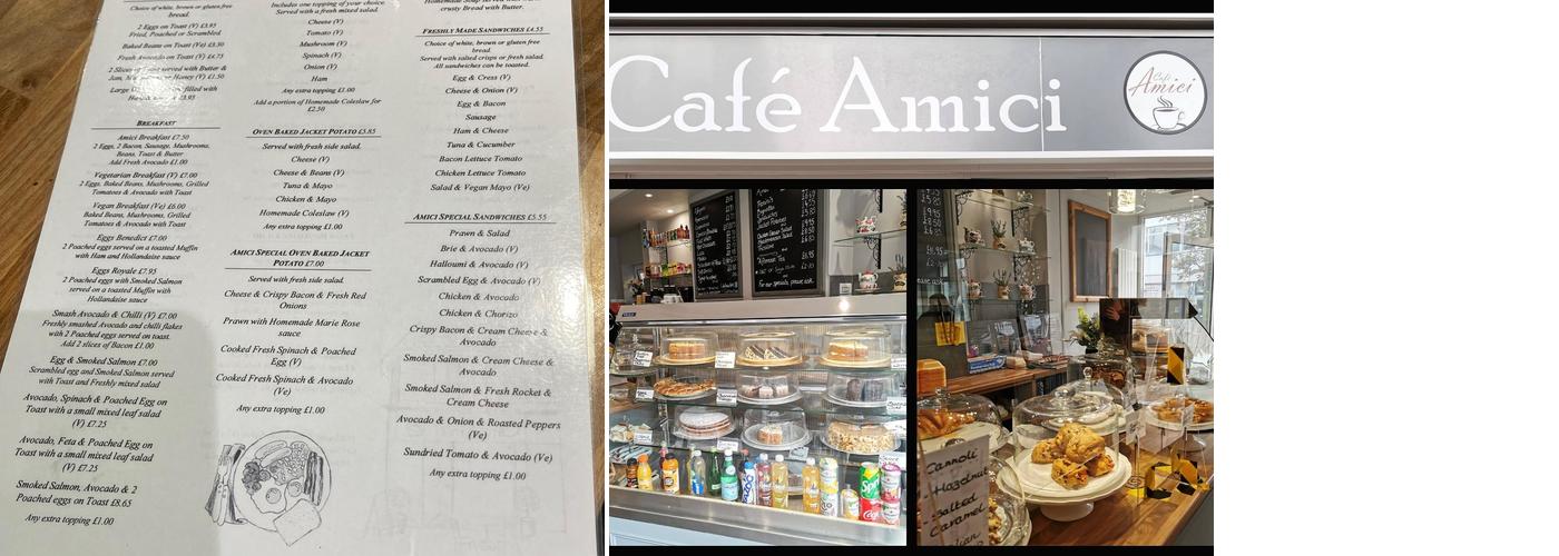 Cafe Amici Menu
