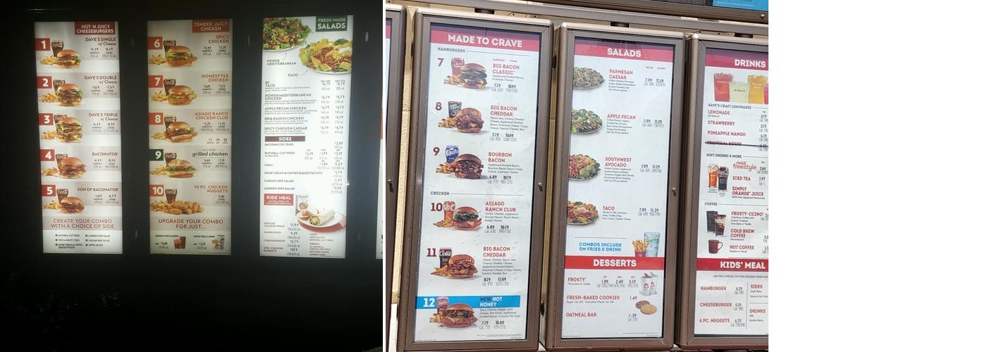 Wendy's Menu