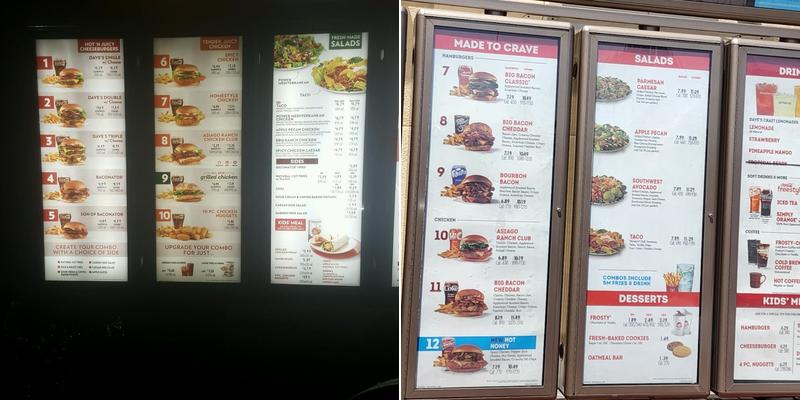 Wendy's Menu