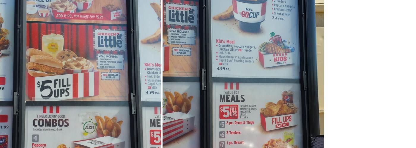 KFC Menu