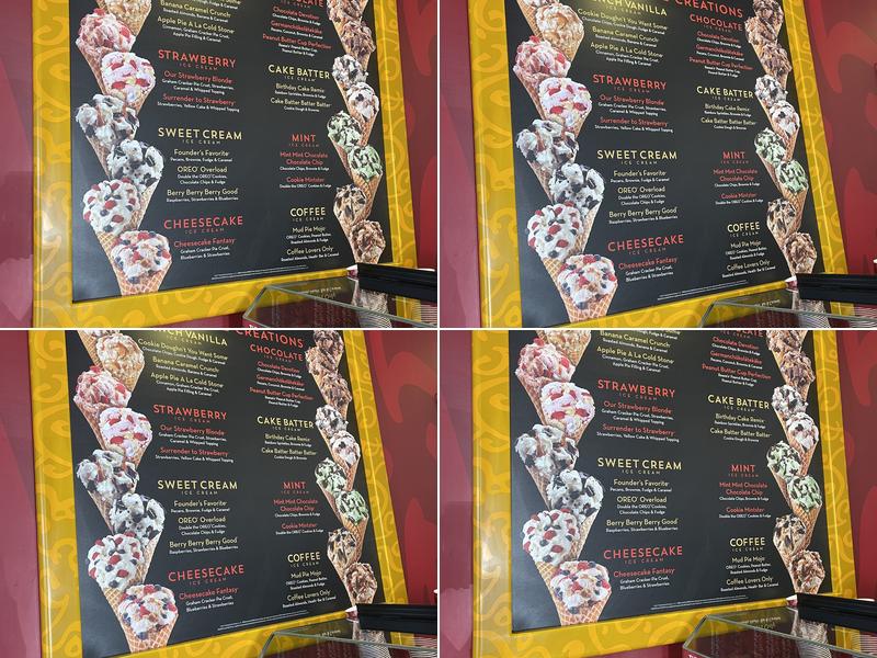 Cold Stone Creamery Menu