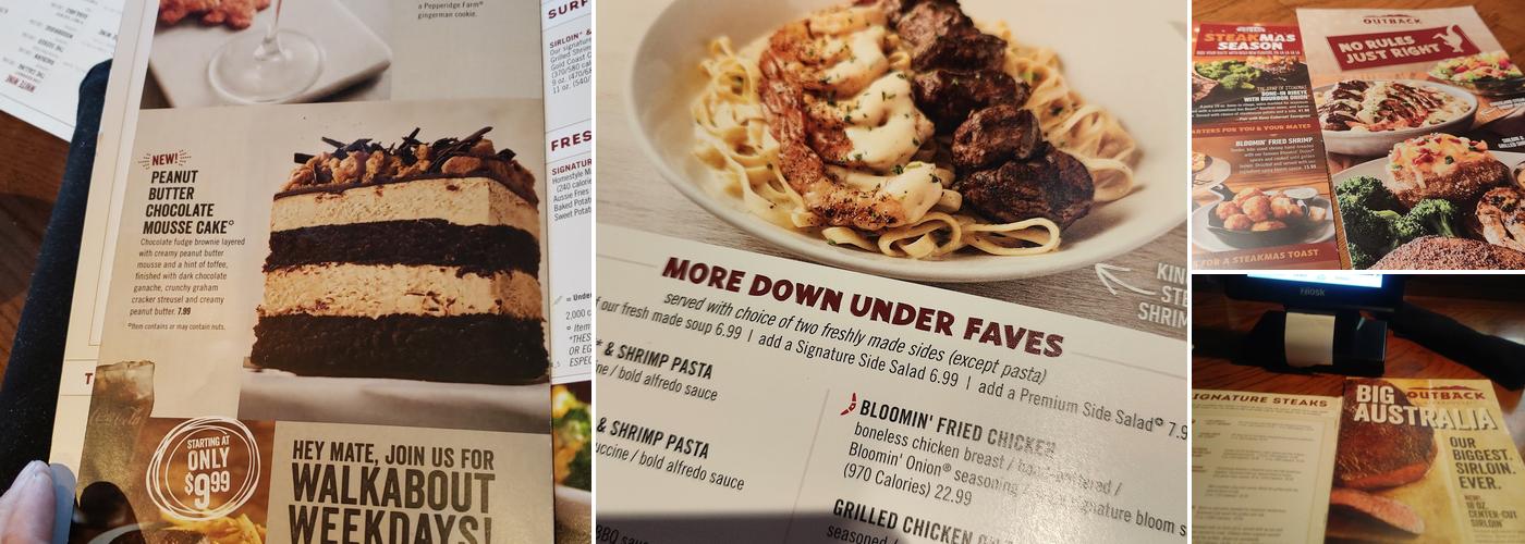 Outback Steakhouse Menu