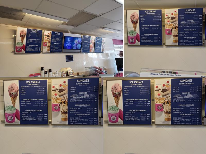 Baskin-Robbins Menu
