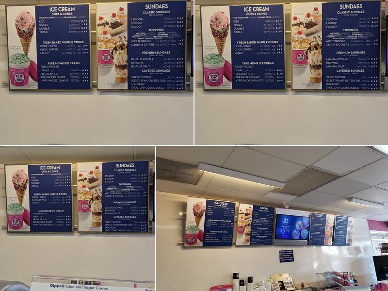 Baskin-Robbins Menu