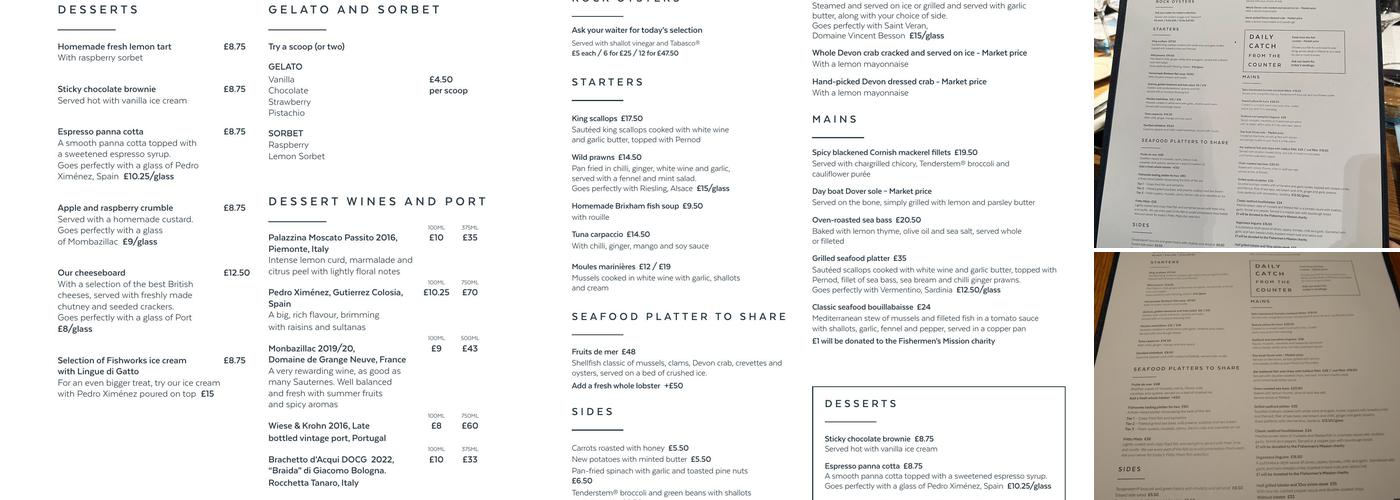 FishWorks Menu