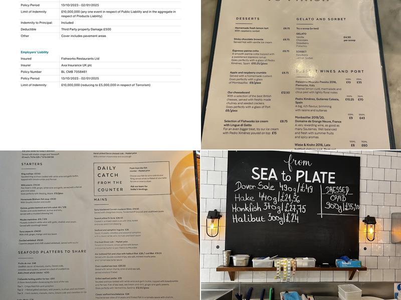 FishWorks Menu