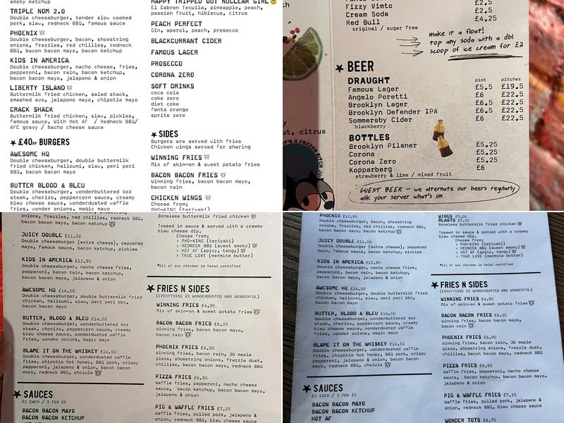 Almost Famous GN Menu