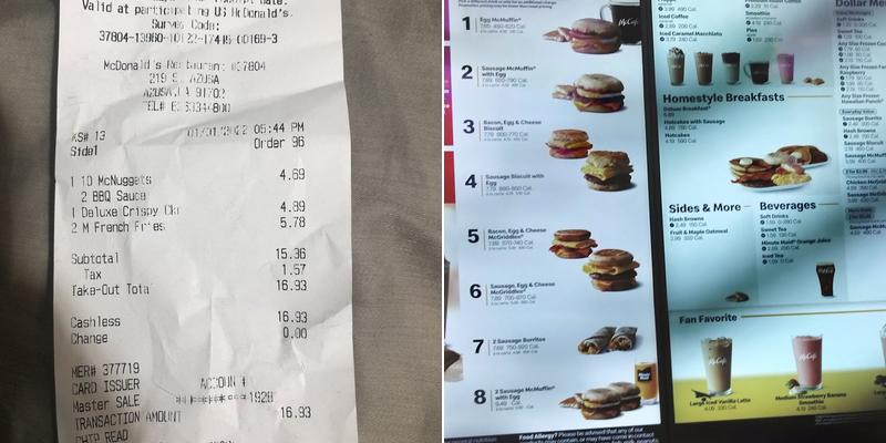 McDonald's Menu