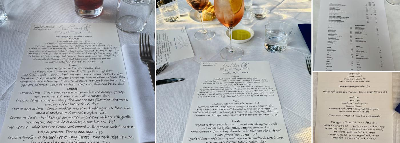 The River Café Menu