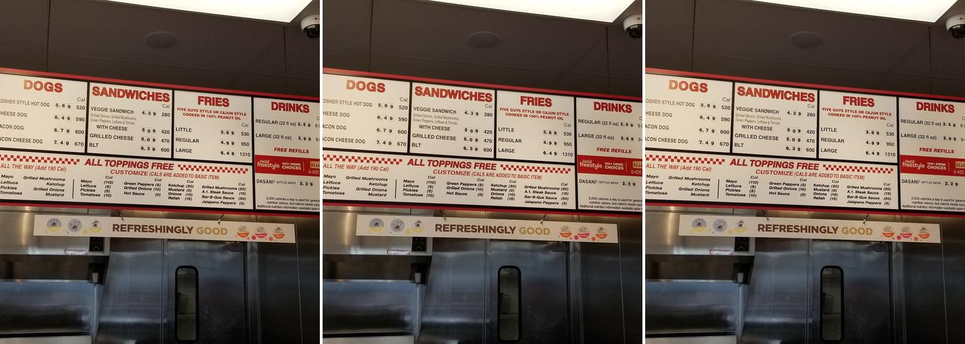 Five Guys Menu