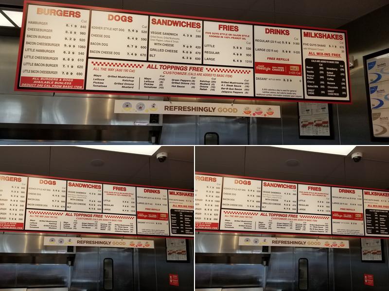 Five Guys Menu
