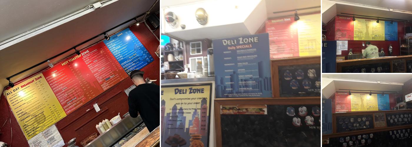 Deli Zone Valmont Menu