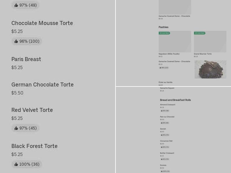 Daniel's of Paris Menu