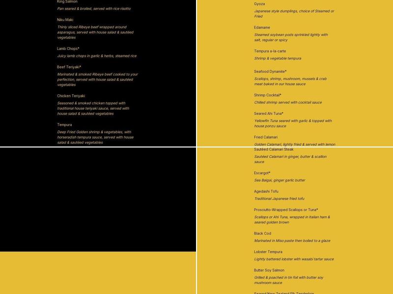 Junz Menu