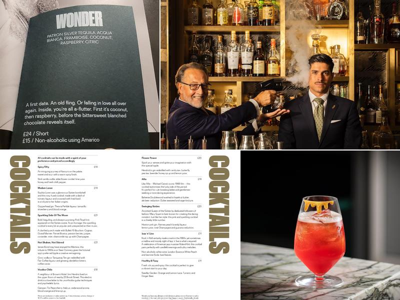 The Donovan Bar Menu