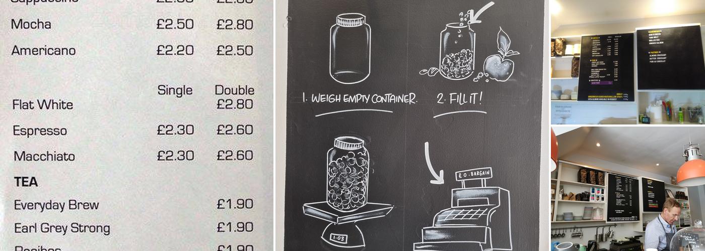 Bliss Coffee Menu
