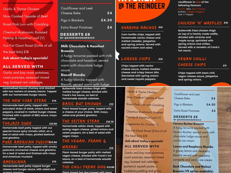 The Reindeer Menu