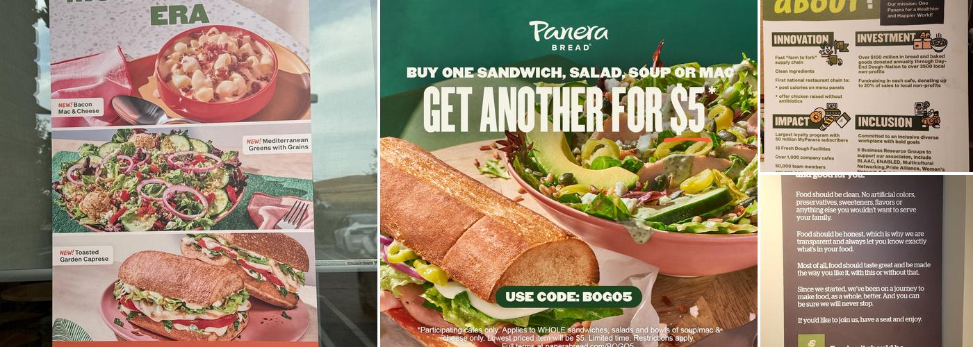 Panera Bread Menu