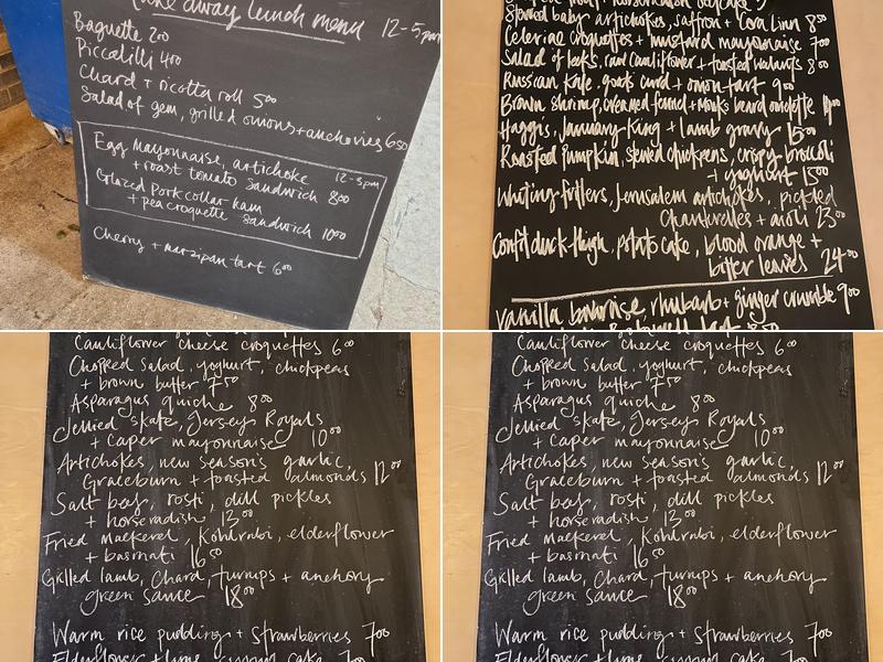 40 Maltby Street Menu