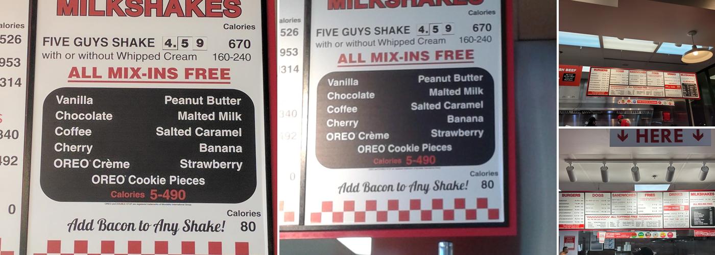 Five Guys Menu