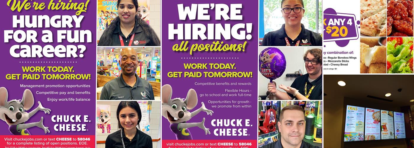 Chuck E. Cheese Menu