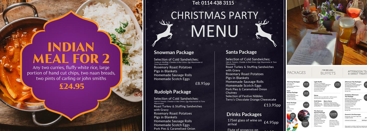 The Red Lion Menu