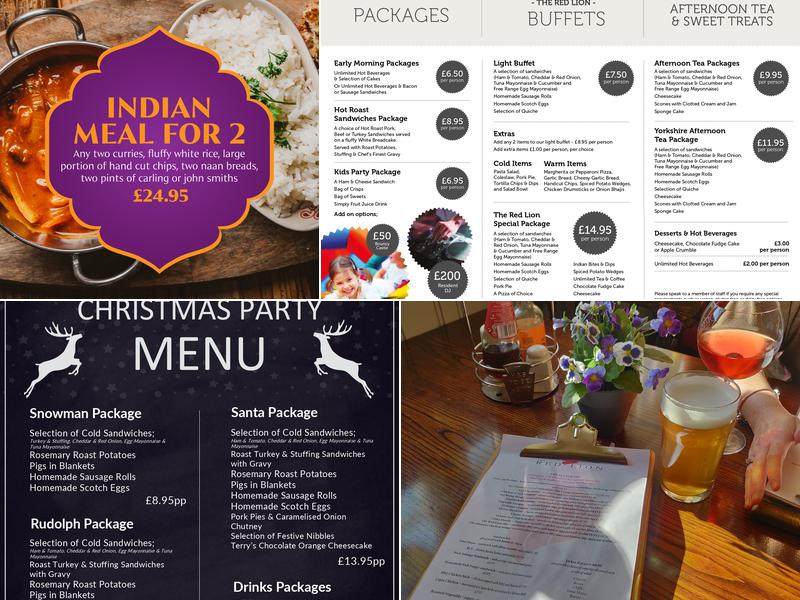 The Red Lion Menu