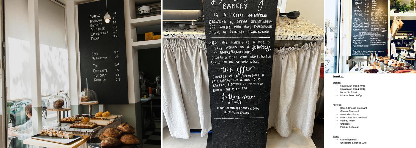 Luminary Bakery Menu