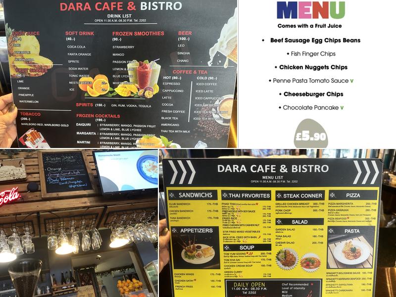 Dara Cafe & Bistro Menu