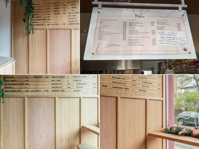 Sourdough Sophia Menu