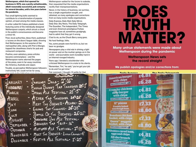 The Church House - JD Wetherspoon Menu