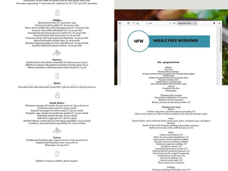 Hassle Free Weekends - Wedding & Event Catering Menu